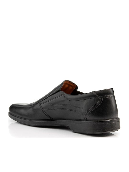 Boxer Loafer Δερμάτινα Ανδρικά Casual Παπούτσια Ανατομικά Μαύρα - Image 4