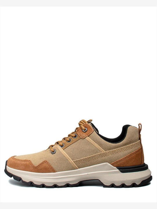 Caterpillar Colorado Ανδρικά δερμάτινα Sneakers Μπεζ - Image 5
