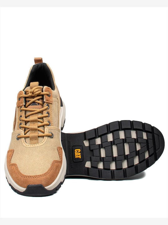 Caterpillar Colorado Ανδρικά δερμάτινα Sneakers Μπεζ - Image 3
