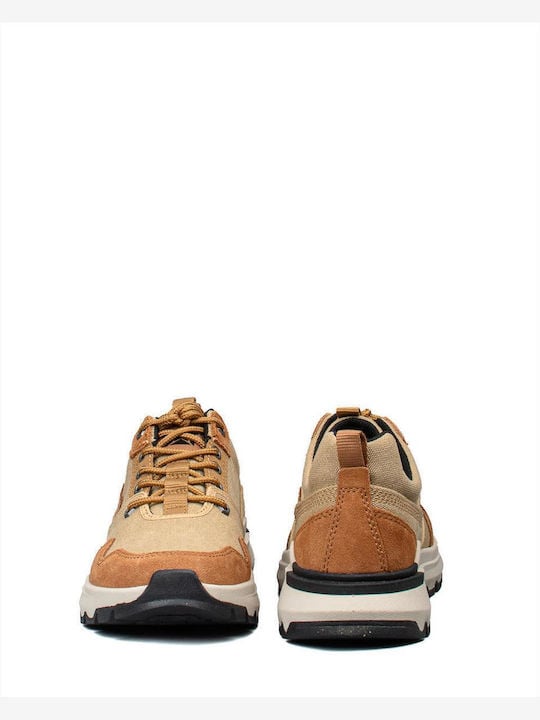 Caterpillar Colorado Ανδρικά δερμάτινα Sneakers Μπεζ - Image 2