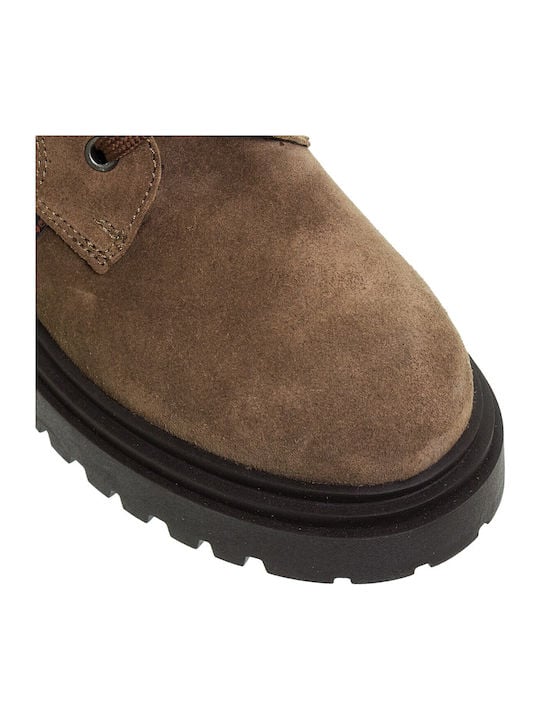 Commanchero γυναικεία δερμάτινα μποτάκια σε mocca suede - Image 2