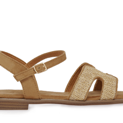 Seven flat raffia sandals γυναικεία πέδιλα με ψάθα σε μπεζ χρώμα